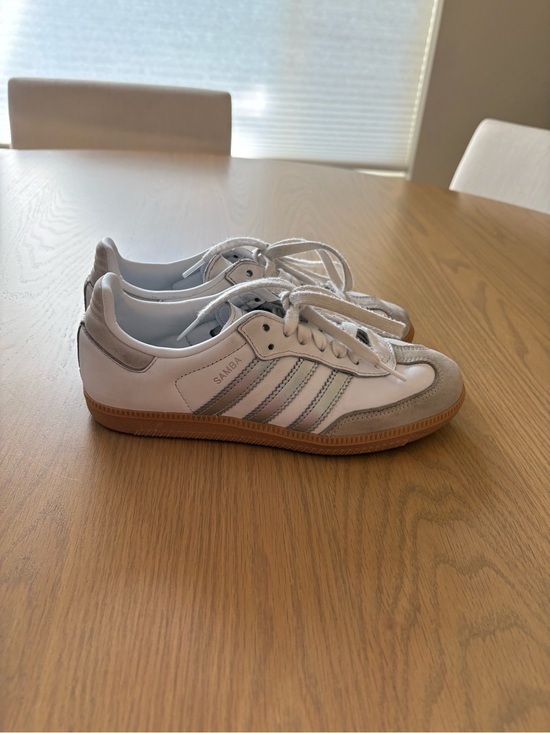 adidas Shoes - Women’s 6 Silver Striped Sambas